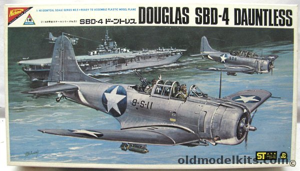 Nichimo 1/48 Douglas SBD-4 Dauntless - For Motorizing - VS-5 USS Yorktown at the Battle of Midway June 1942, S-4805 plastic model kit